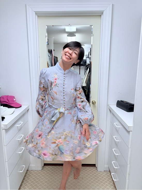 Zimmermann Dresses & Skirts - 🔥CLEARANCE🔥 NWOT Zimmermann Lavender Floral Linen Mini Dress, Size AU 0